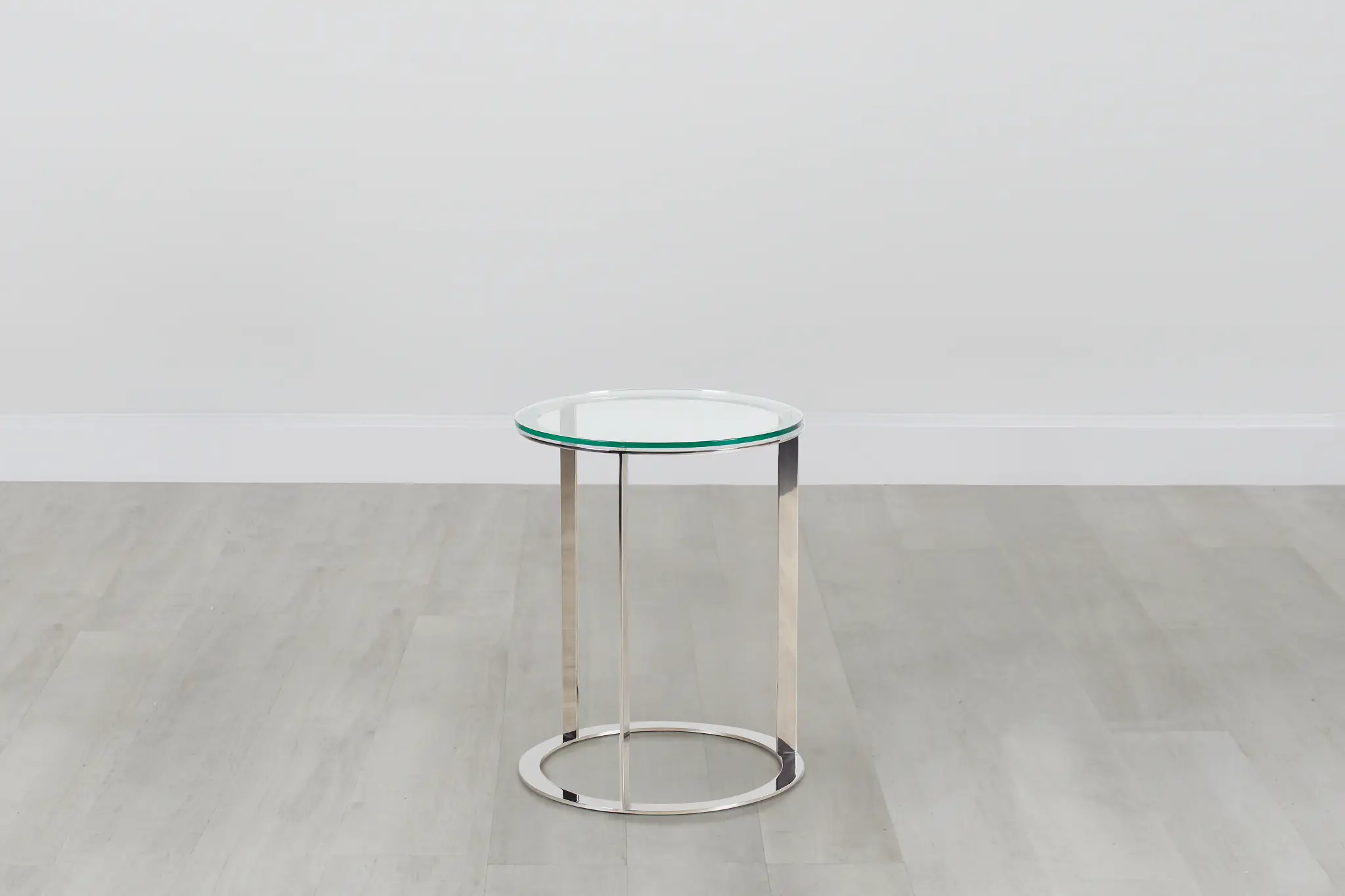 Dalston Clear Metal Round End Table Dalston Clear Metal Round End Table