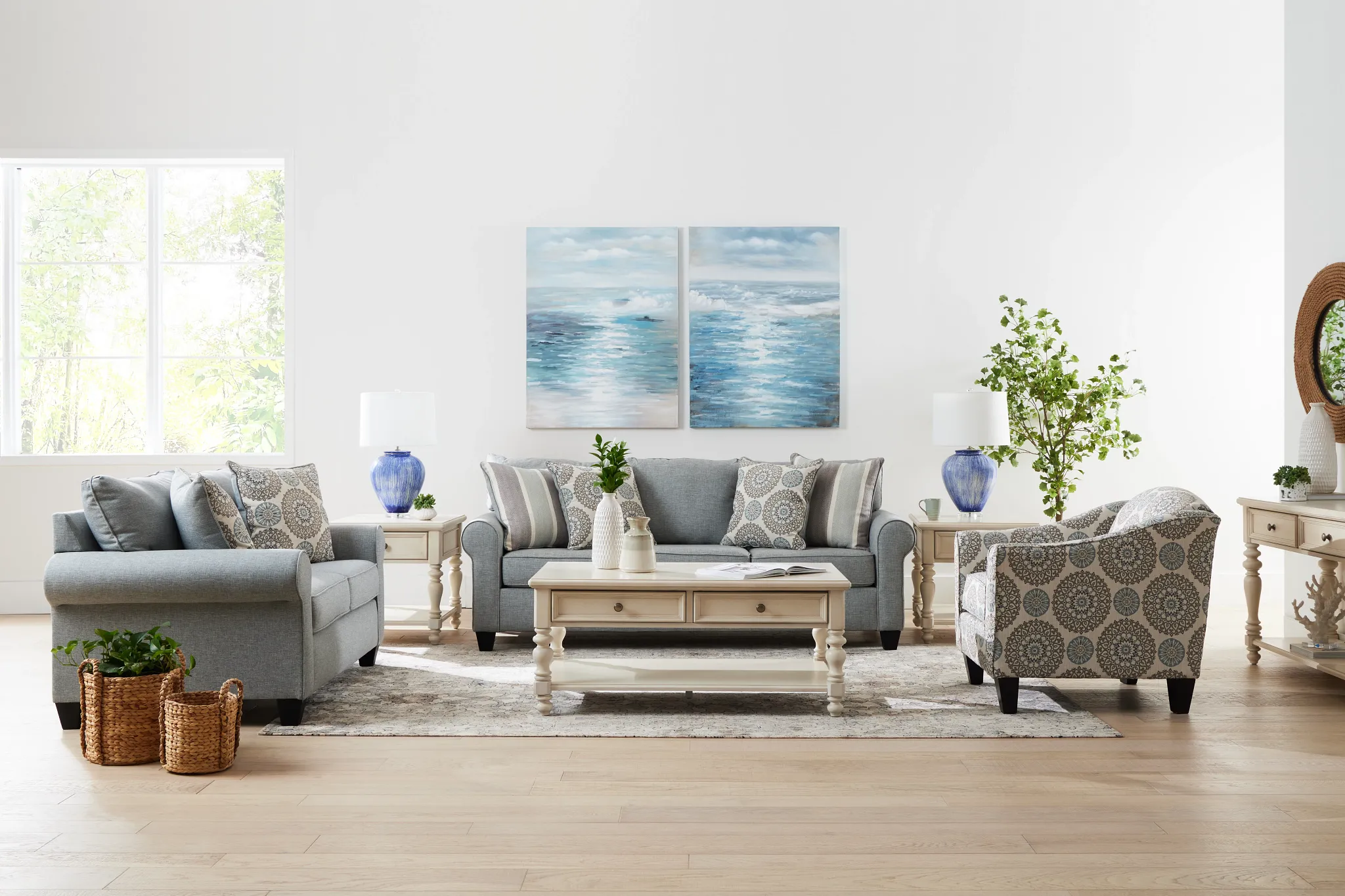 Meadow Multicolored Fabric Accent Chair