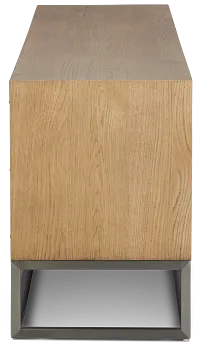 Haven Light Tone 84" Tv Stand With Metal Base