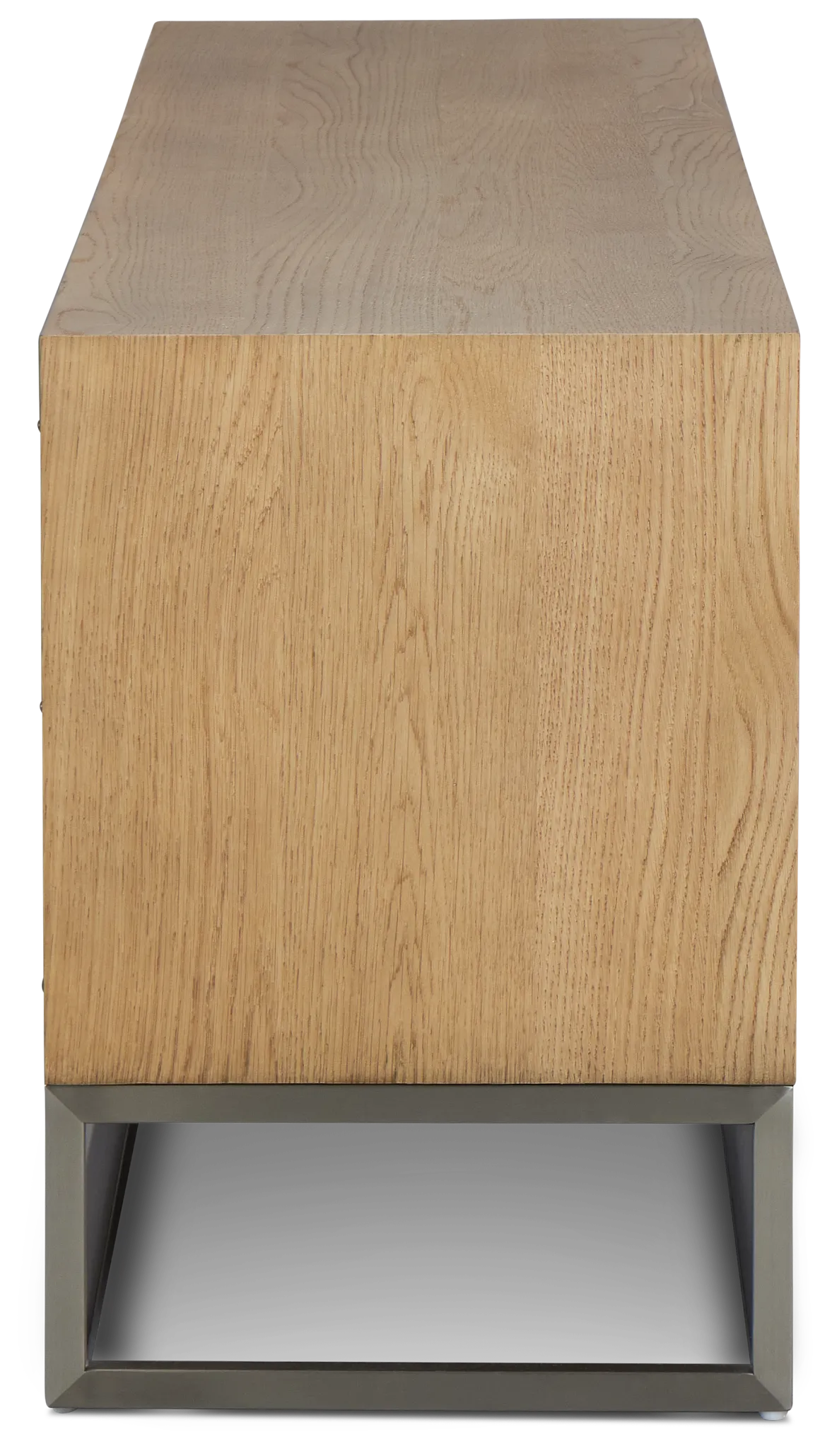 Haven Light Tone 84" Tv Stand With Metal Base