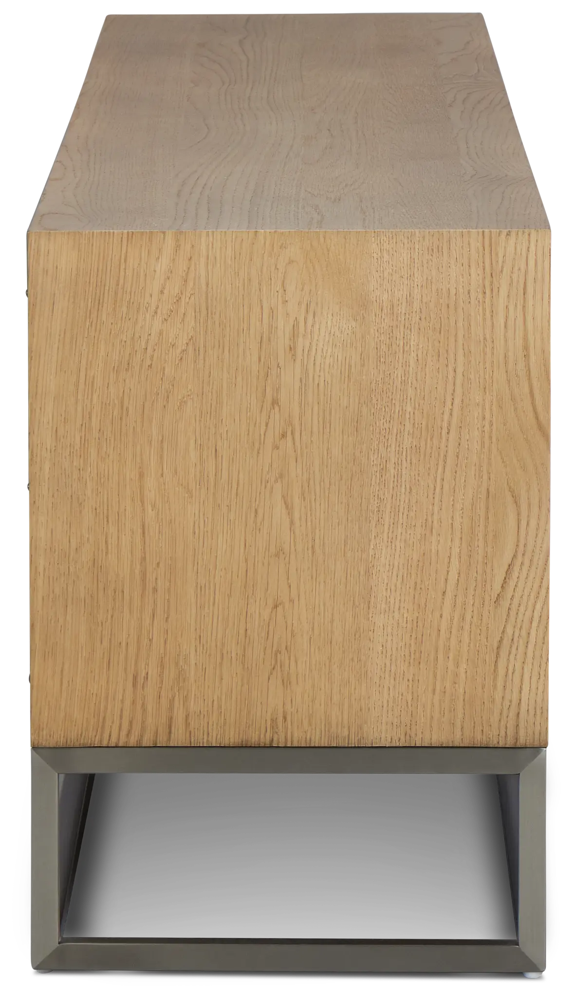 Haven Light Tone 84" Tv Stand With Metal Base Haven Light Tone 84" Tv Stand With Metal Base