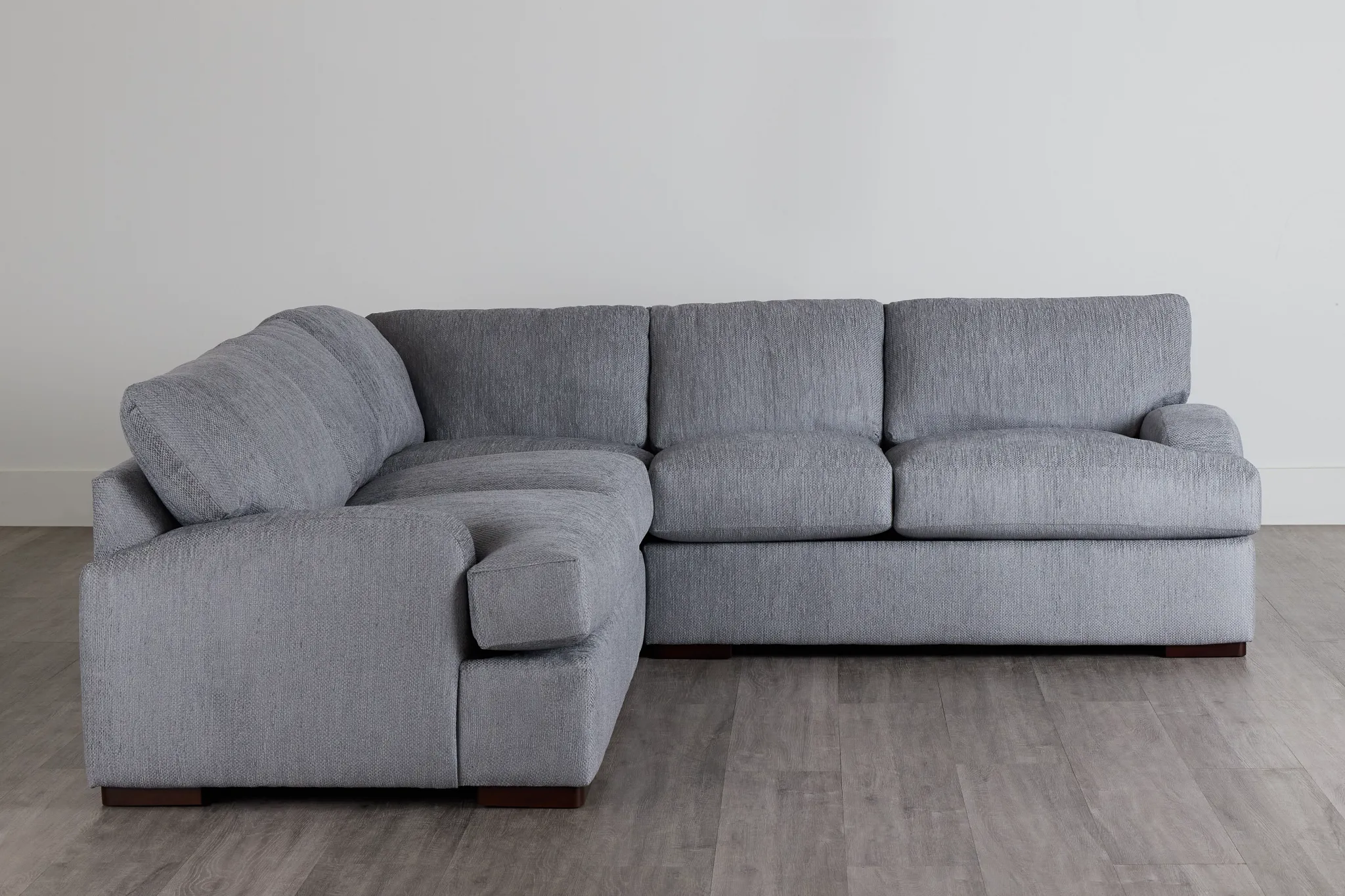 Alpha Light Gray Fabric Small Two-arm Sectional