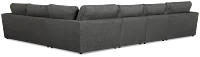 Brantley Dark Gray Fabric Large Left Chaise Sectional