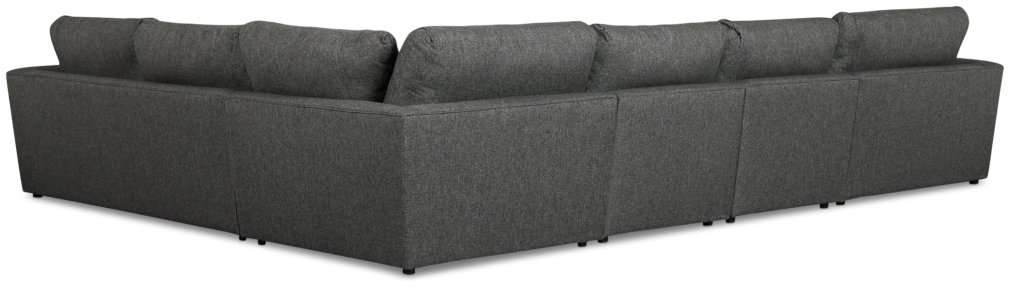 Brantley Dark Gray Fabric Large Left Chaise Sectional