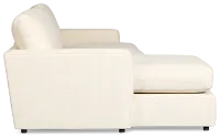 Maxwell Light Beige Fabric Left Chaise Sectional
