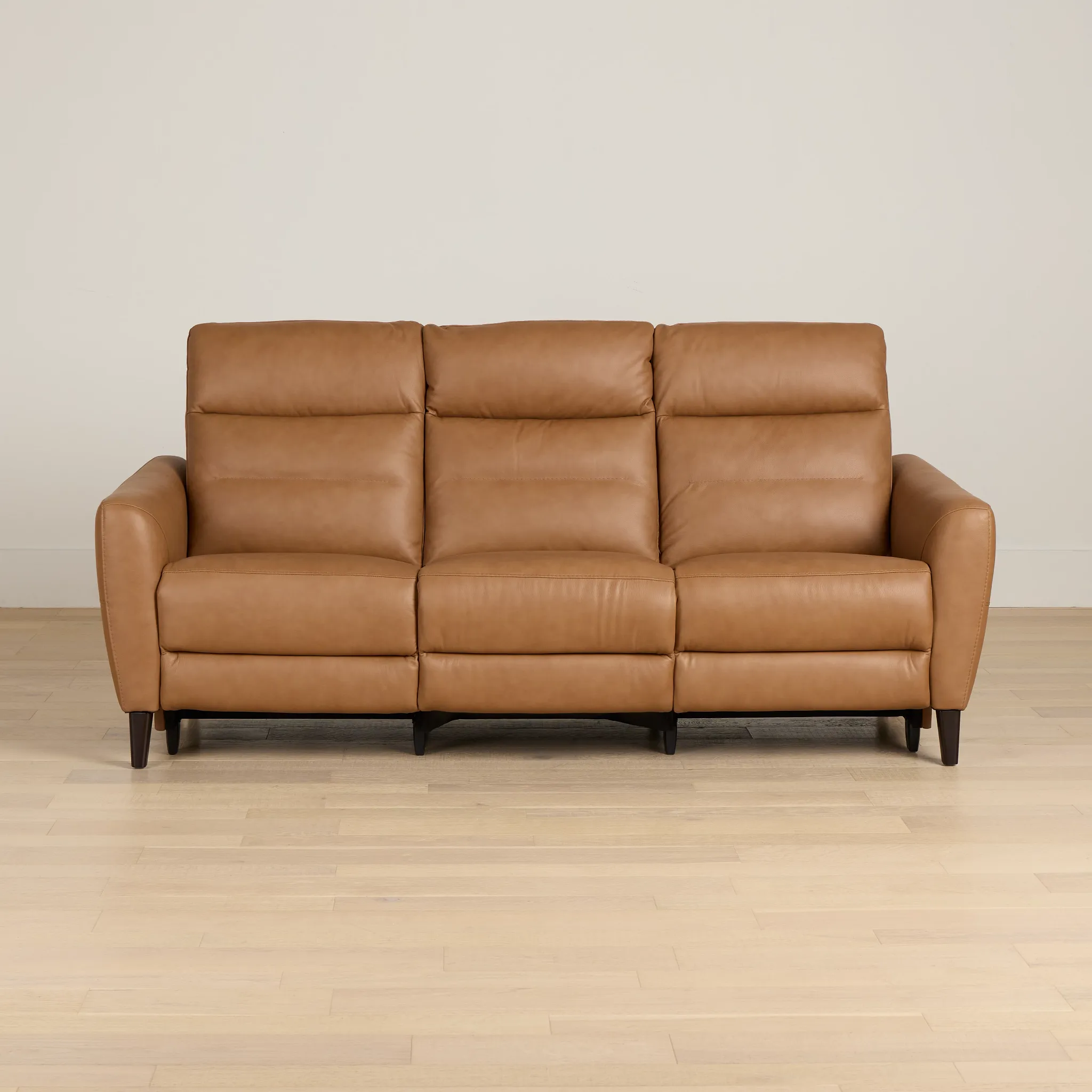 Keaton Brown Lthr/vinyl Power Reclining Sofa W/ Power Headrest