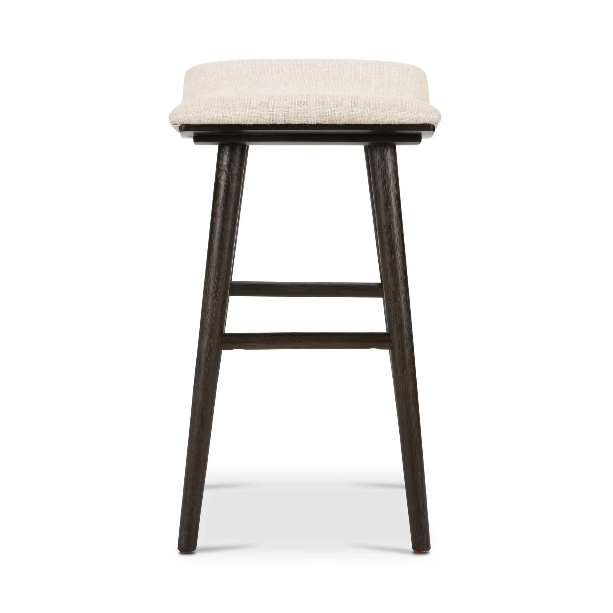 Four Hands Myles Light Beige Fabric 24" Upholstered Barstool