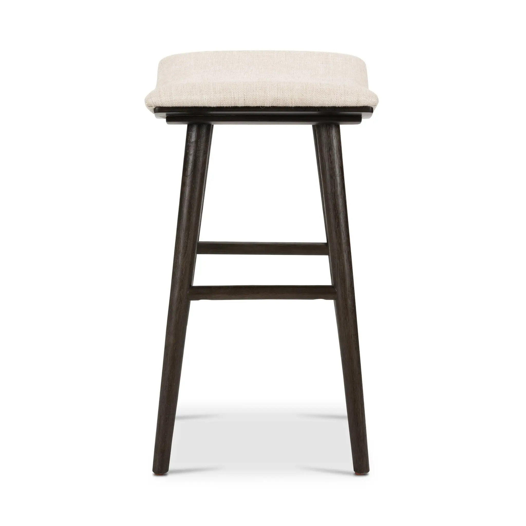 Four Hands Myles Light Beige Fabric 24" Upholstered Barstool Four Hands Myles Light Beige Fabric 24" Upholstered Barstool