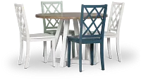 Edgartown Two-tone Round Table & Mixed Chairs