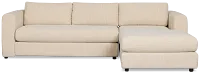 Alma Light Beige Fabric Right Chaise Sectional