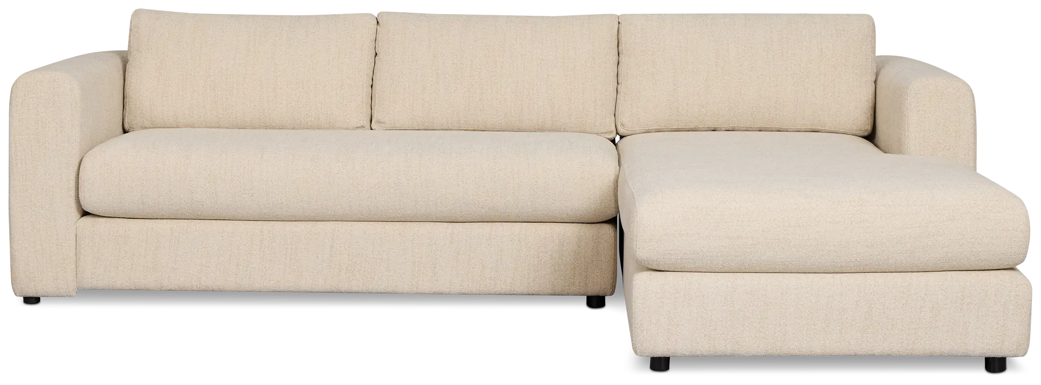 Alma Light Beige Fabric Right Chaise Sectional Alma Light Beige Fabric Right Chaise Sectional