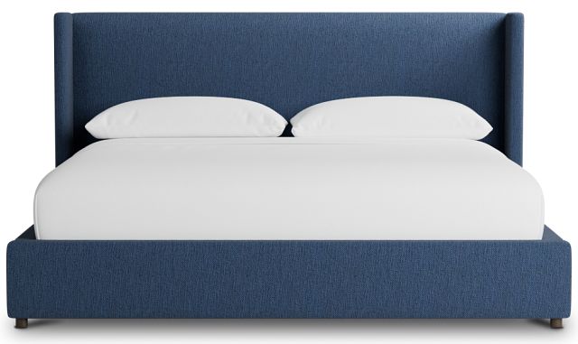 Captiva Revenue Dark Blue 48" Upholstered Shelter Bed