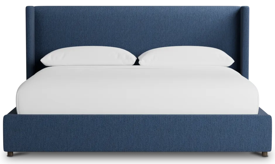 Captiva Revenue Dark Blue 48" Upholstered Shelter Bed