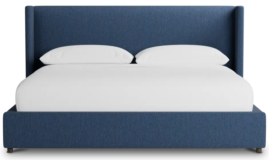 Captiva Revenue Dark Blue 48" Upholstered Shelter Bed Captiva Revenue Dark Blue 48" Upholstered Shelter Bed