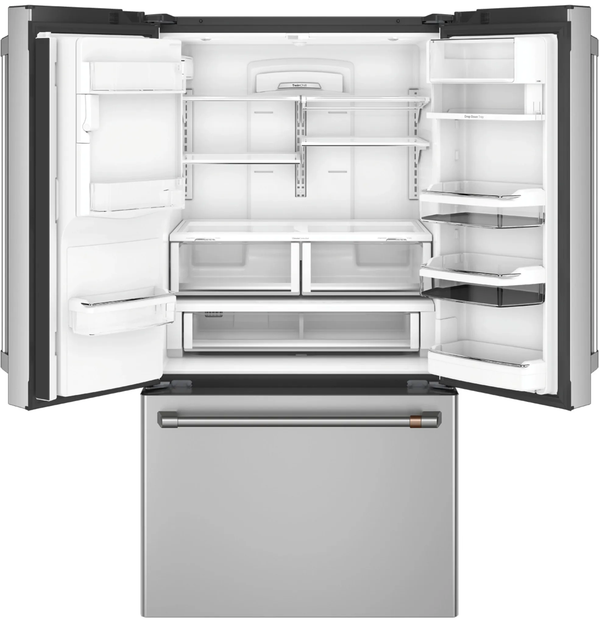 Cafe 28 Series Stainless Steel Bottom Freezer Refrigerator