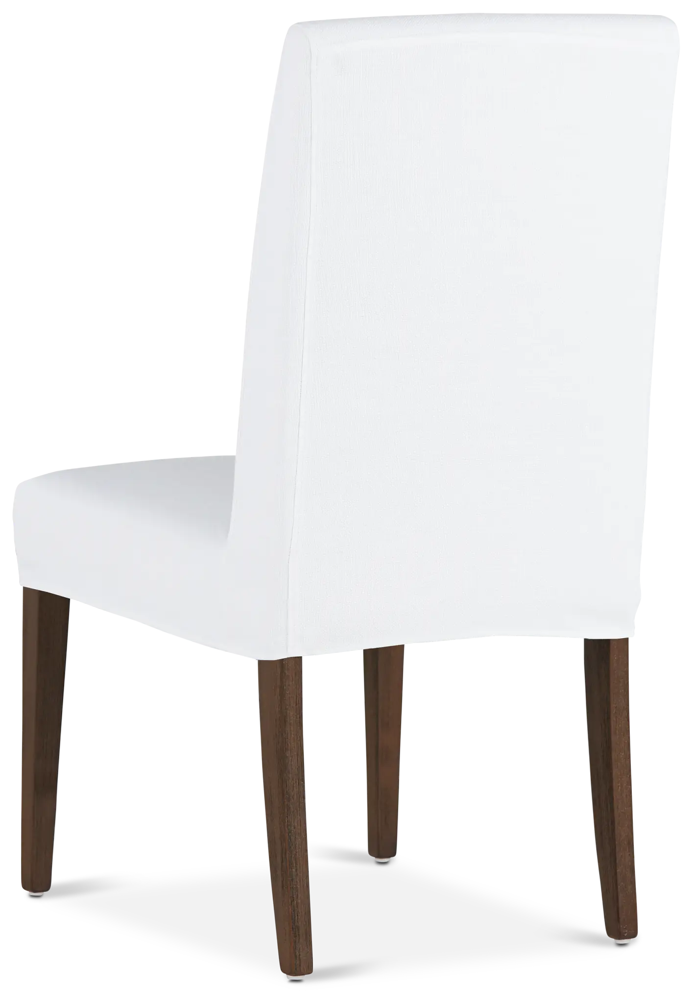 Harbor White Short Slipcover Chair With Medium-tone Leg Harbor White Short Slipcover Chair With Medium-tone Leg