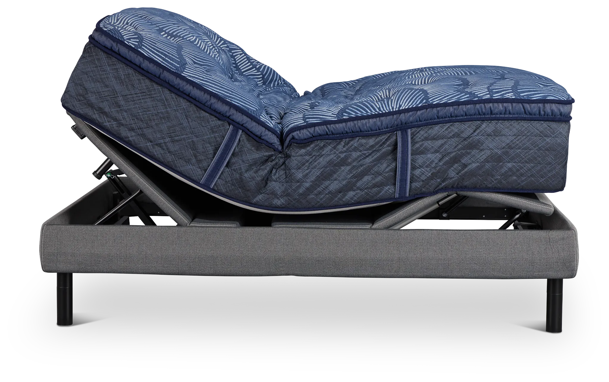 Serta Perfect Sleeper Cobalt Calm Plush Motion Perfect 4 Adjustable Base Set
