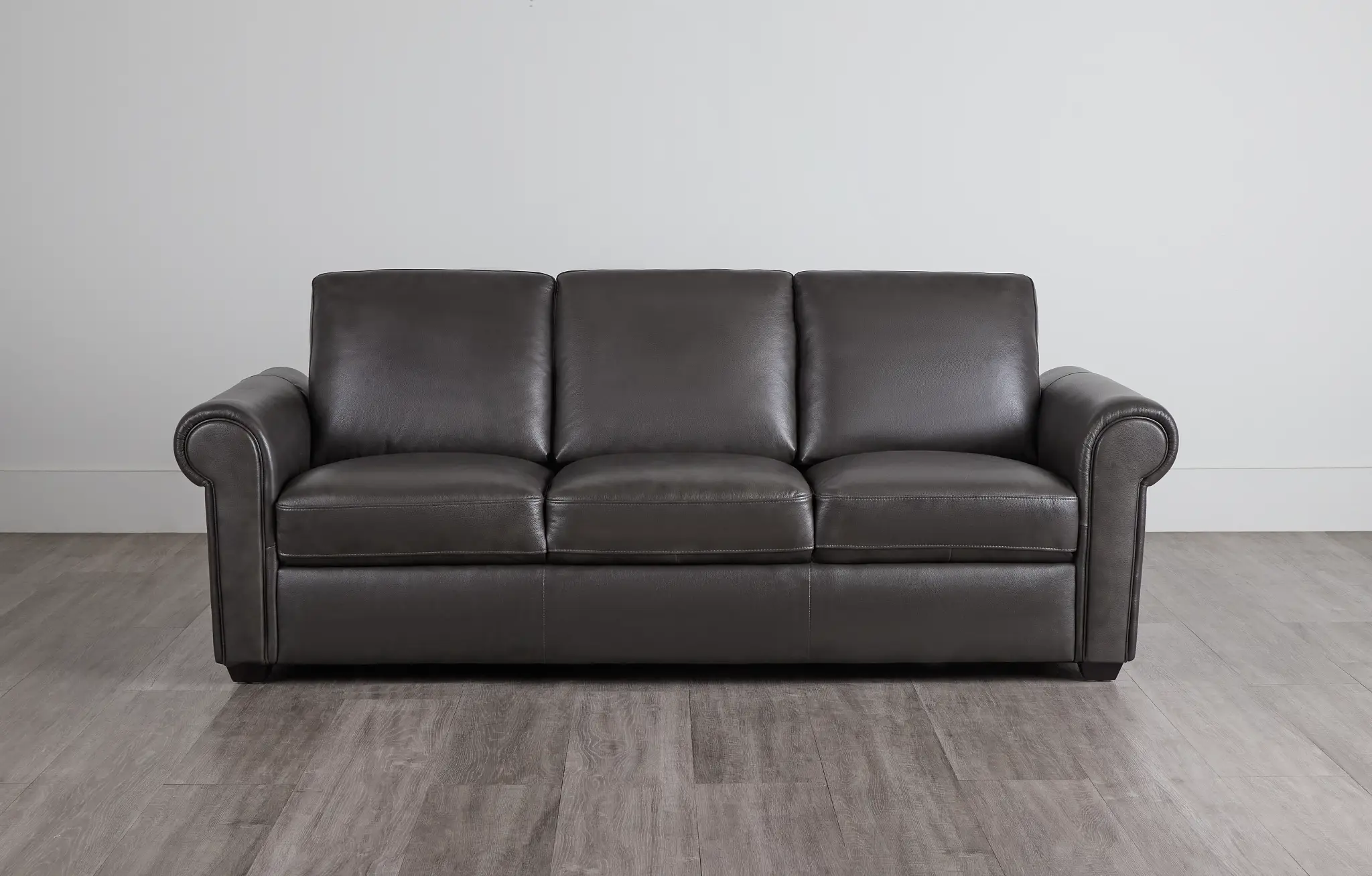 Lincoln Dark Gray Lthr/vinyl Sofa Lincoln Dark Gray Lthr/vinyl Sofa