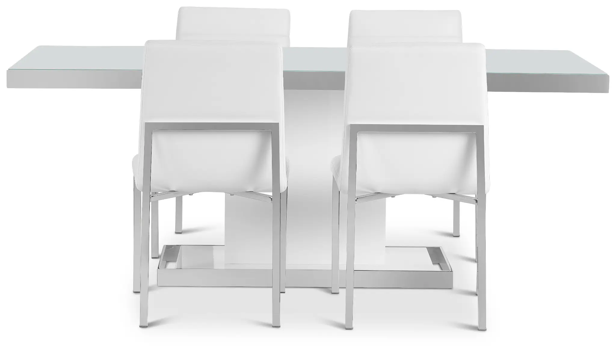 Miami White 78" Table & 4 Chairs Miami White 78" Table & 4 Chairs