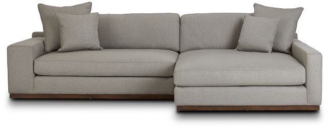 Mckenzie Light Gray Fabric Right Chaise Sectional