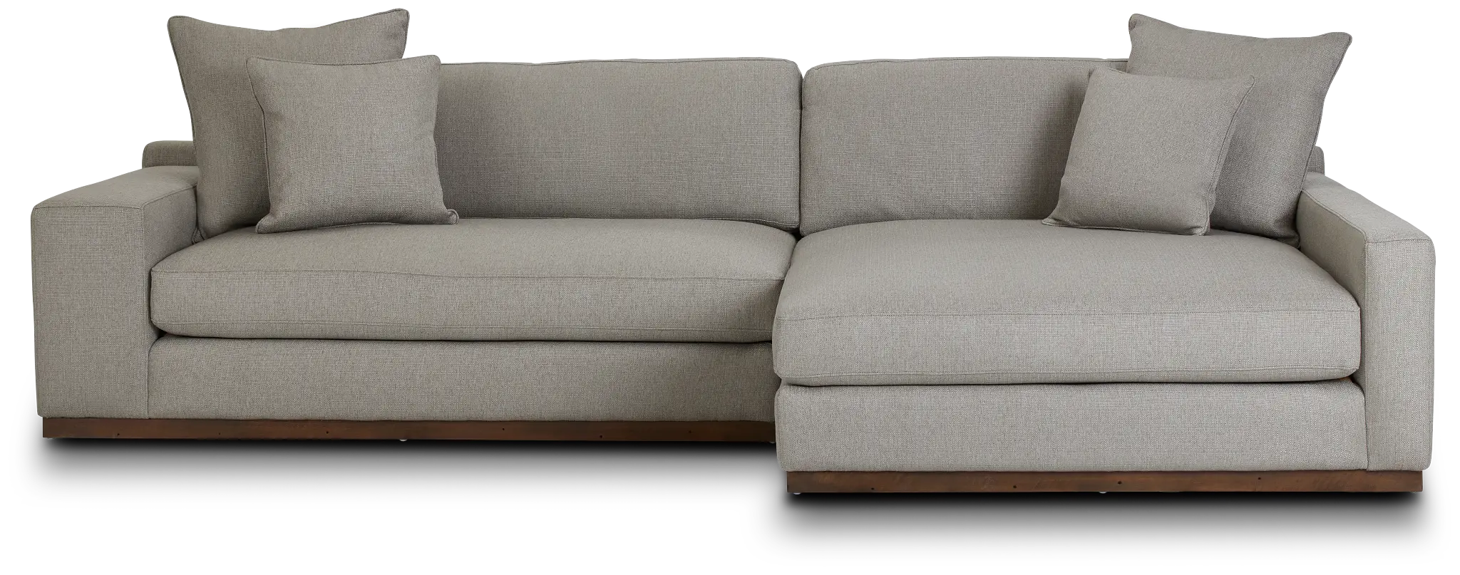 Mckenzie Light Gray Fabric Right Chaise Sectional Mckenzie Light Gray Fabric Right Chaise Sectional