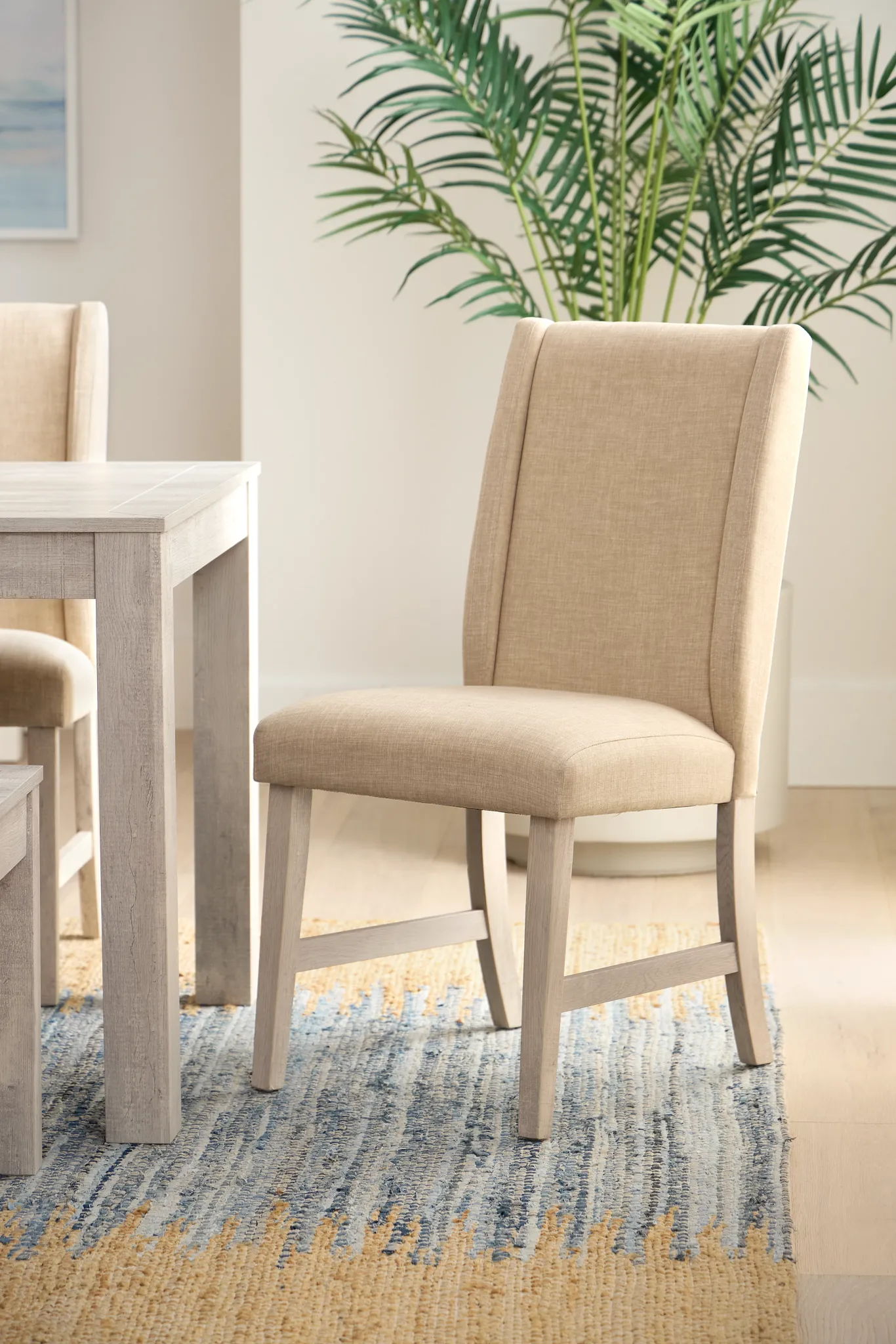 Delray White Upholstered Side Chair
