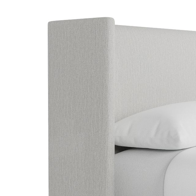 Captiva Delray Pewter 48" Upholstered Shelter Bed