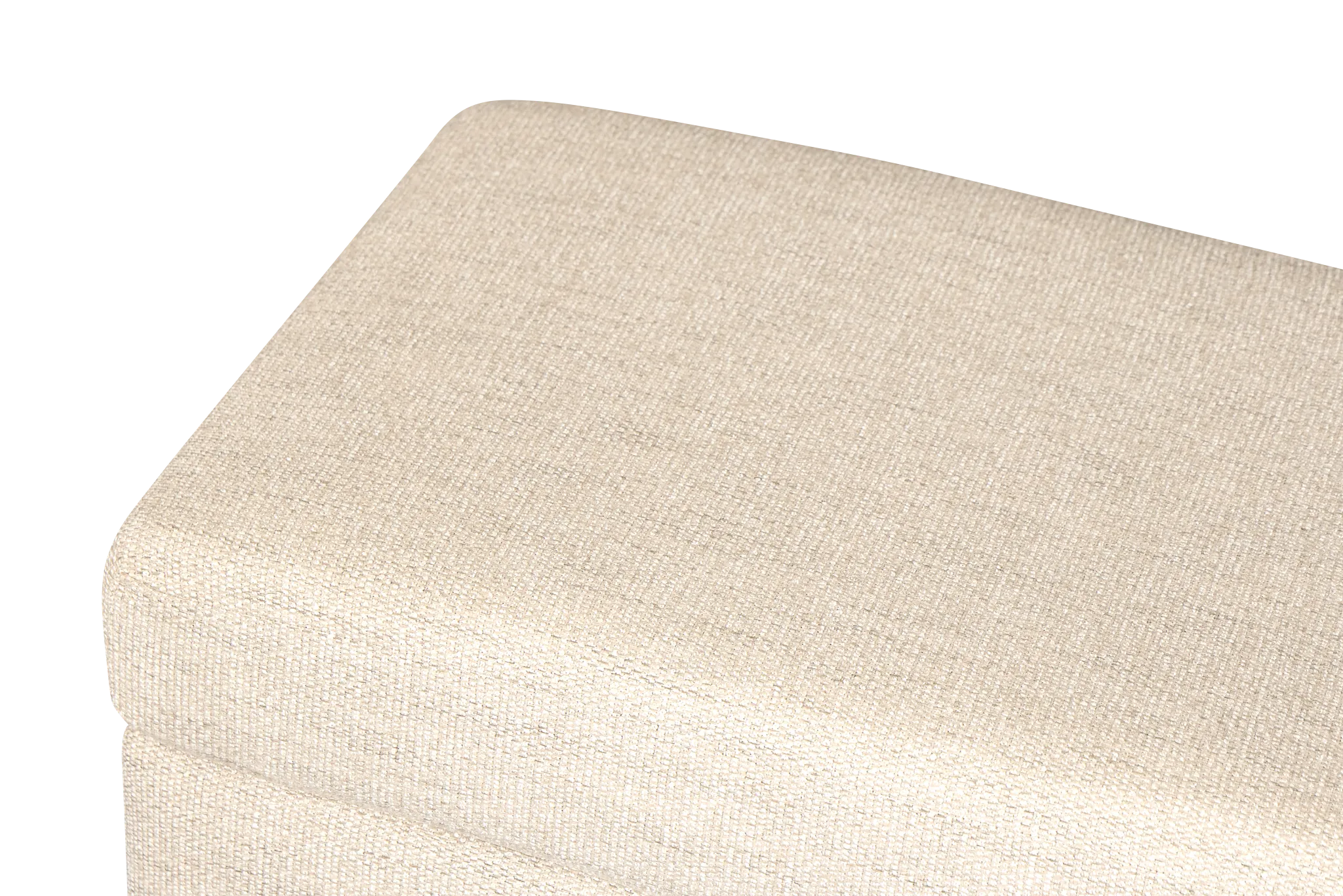 Maxwell Light Gray Fabric Ottoman