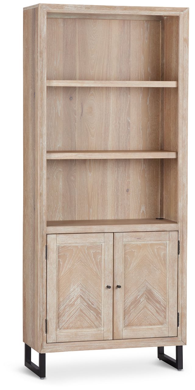 Burbank Light Tone Door Bookcase