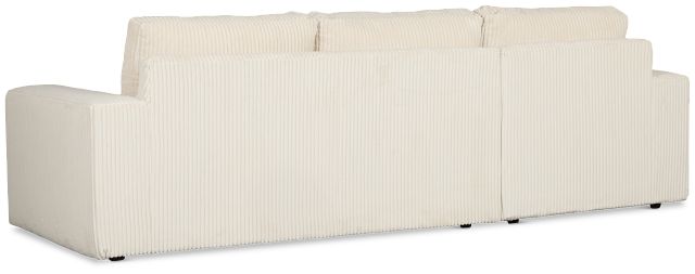 Charlie Ivory Fabric Left Chaise Sectional