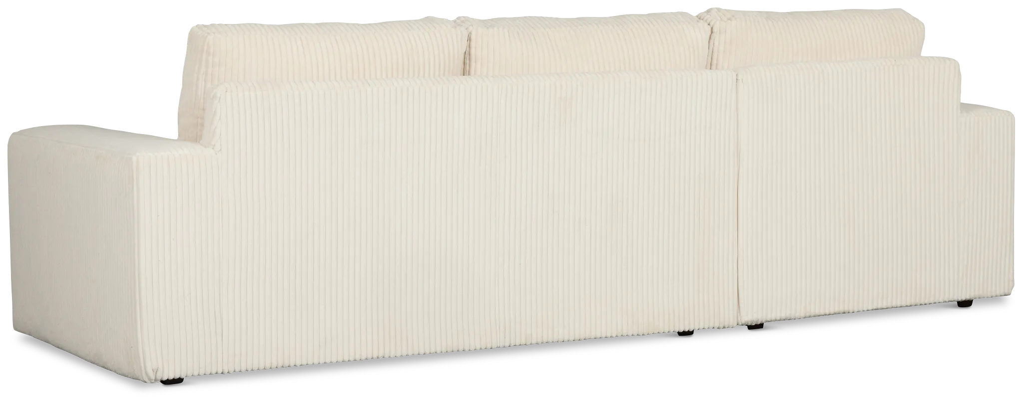 Charlie Ivory Fabric Left Chaise Sectional