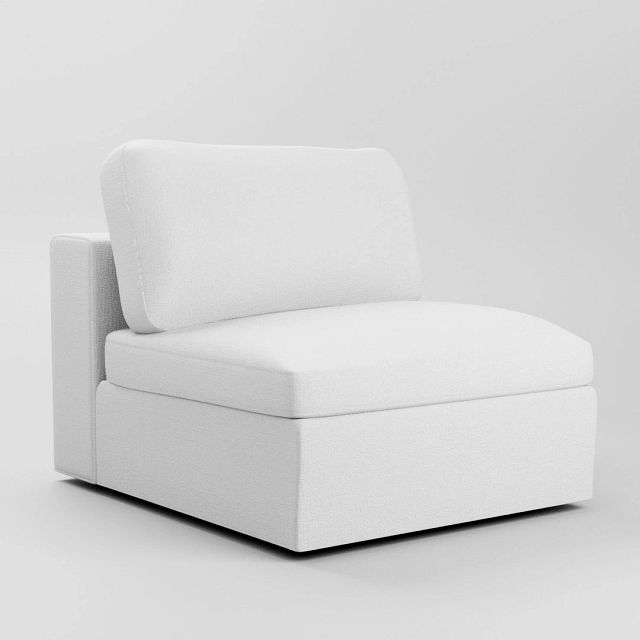 Destin Delray White Fabric Swivel Chair