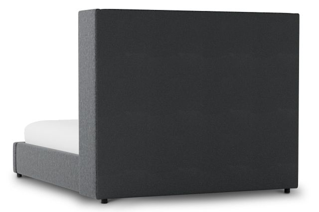 Captiva Delray Dark Gray 60" Upholstered Shelter Bed