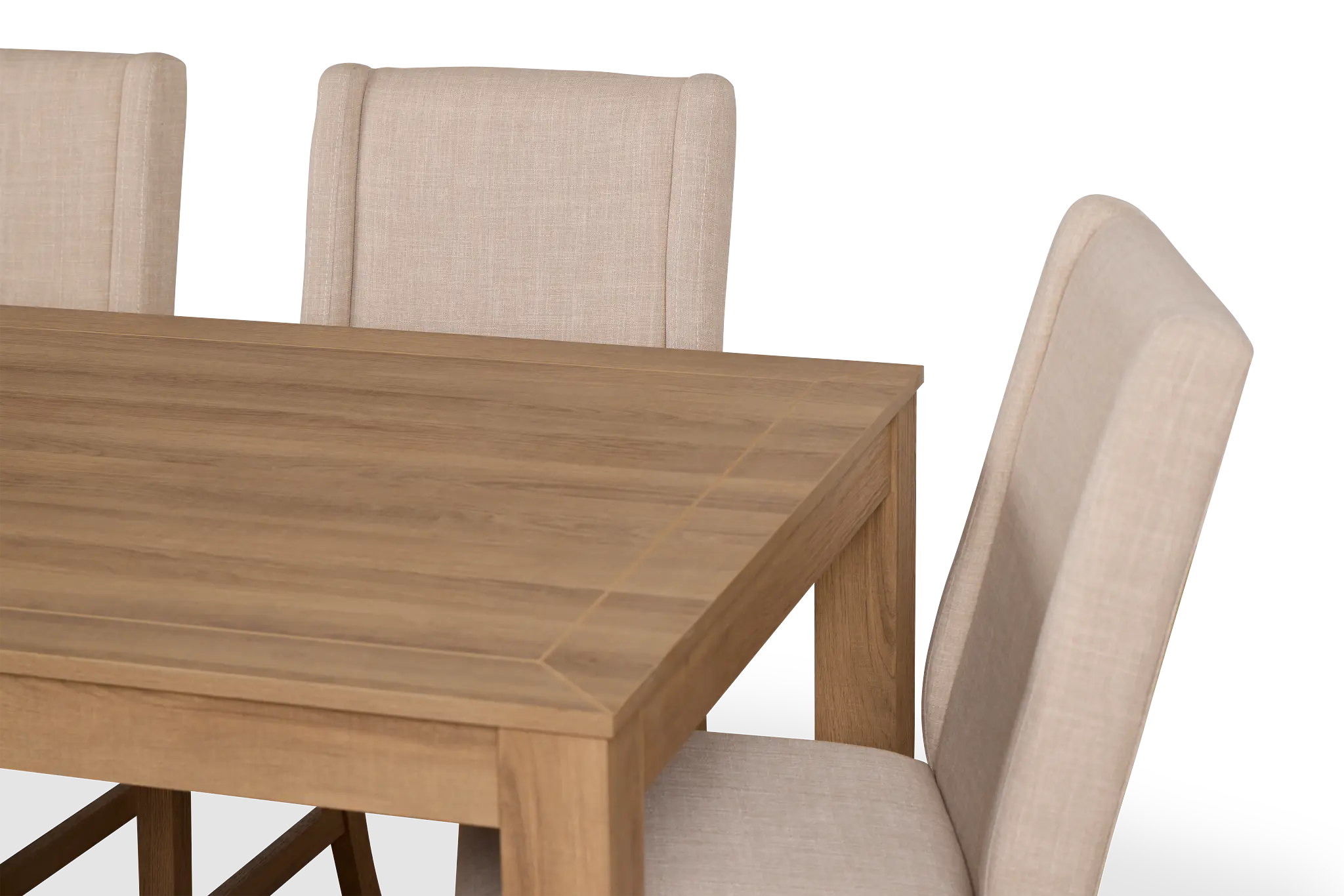 Delray Light Tone Rect Table, 4 Chairs & Bench Delray Light Tone Rect Table, 4 Chairs & Bench