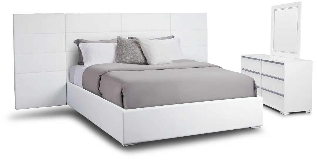 Doral White Uph Spread Bedroom