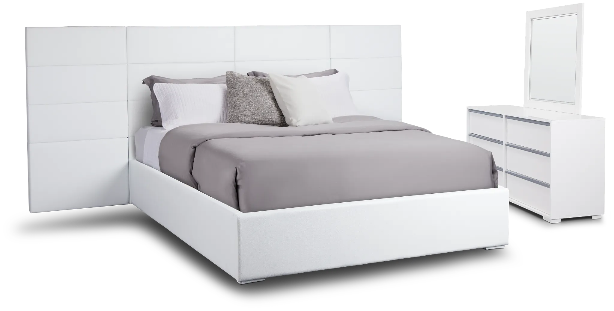 Doral White Uph Spread Bedroom