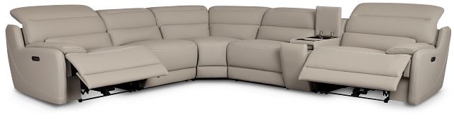 Jett Gray Micro Medium Dual Power 2-arm Reclining Sectional