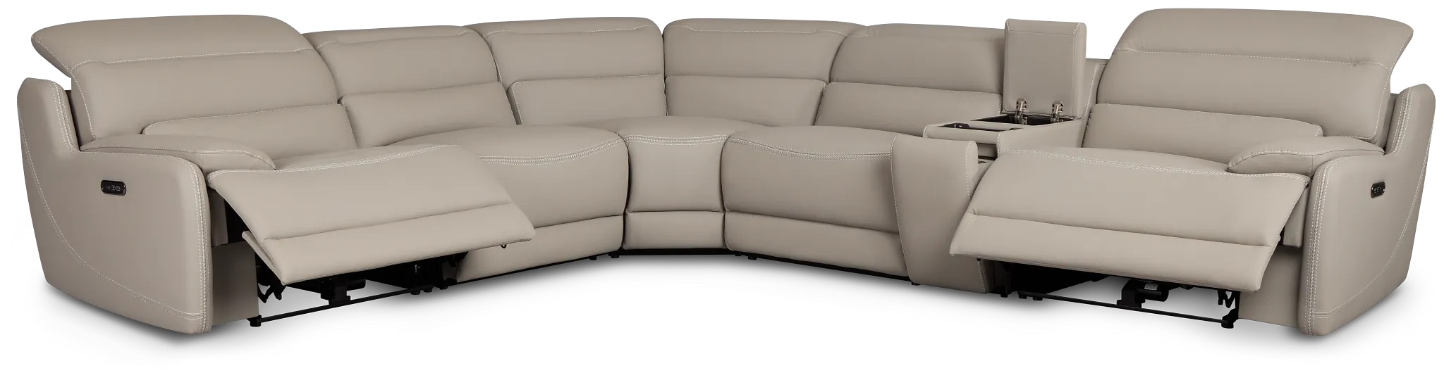 Jett Gray Micro Medium Dual Power 2-arm Reclining Sectional