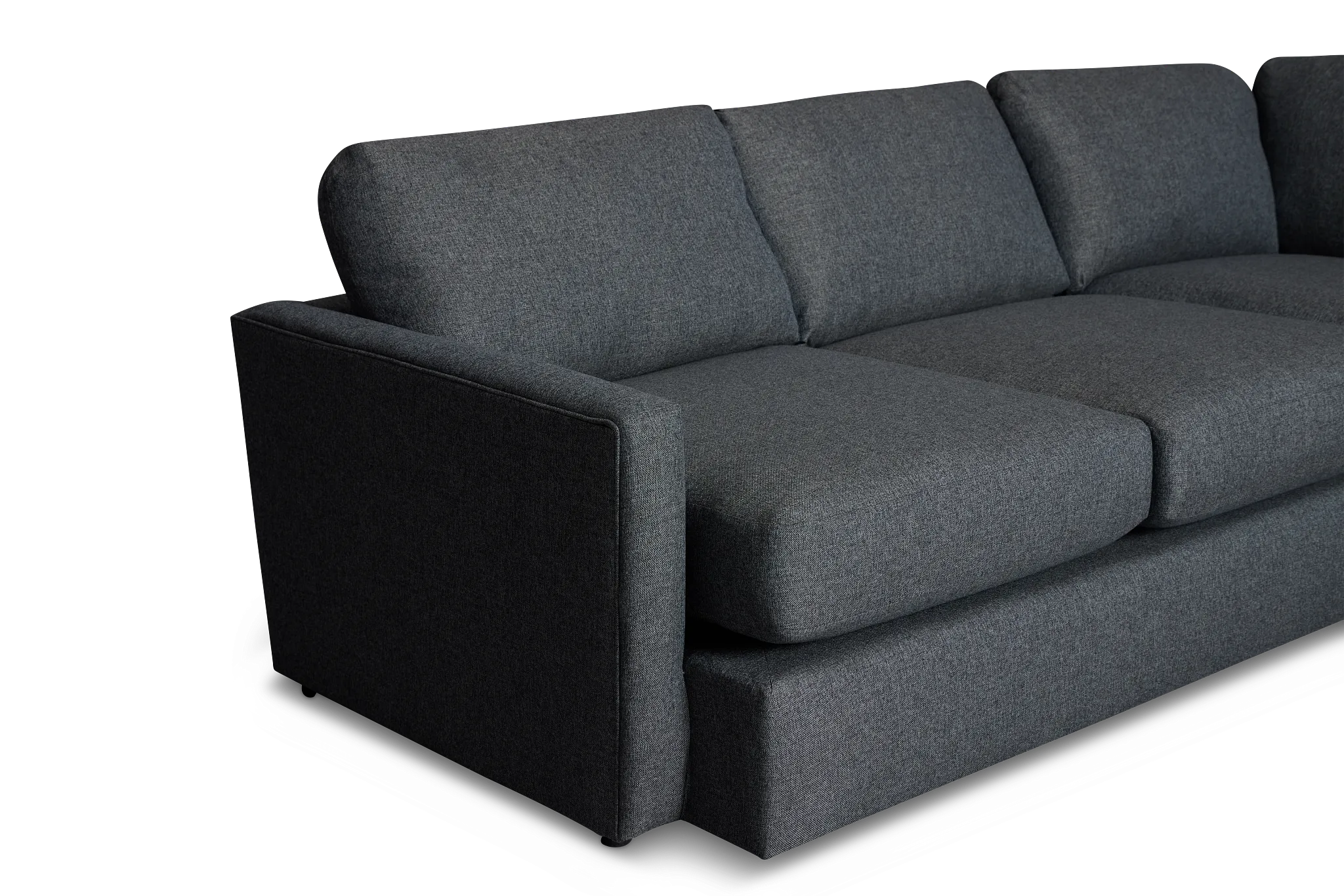 Noah Dark Gray Fabric Large Right Chaise Sectional
