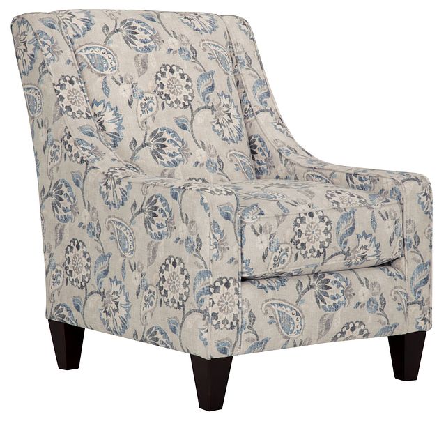 navy blue floral chair