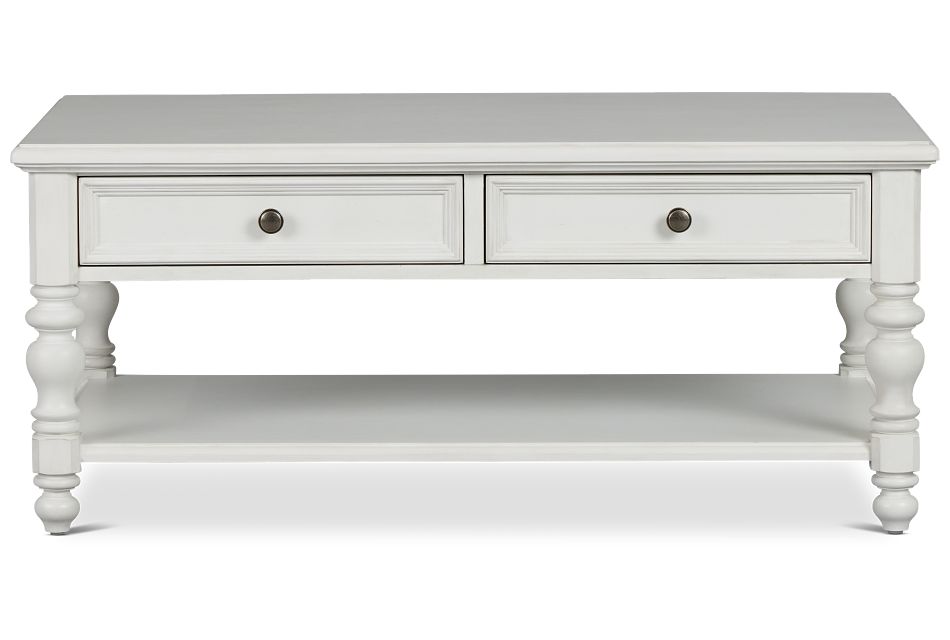 Savannah Ivory Storage Rectangular Coffee Table