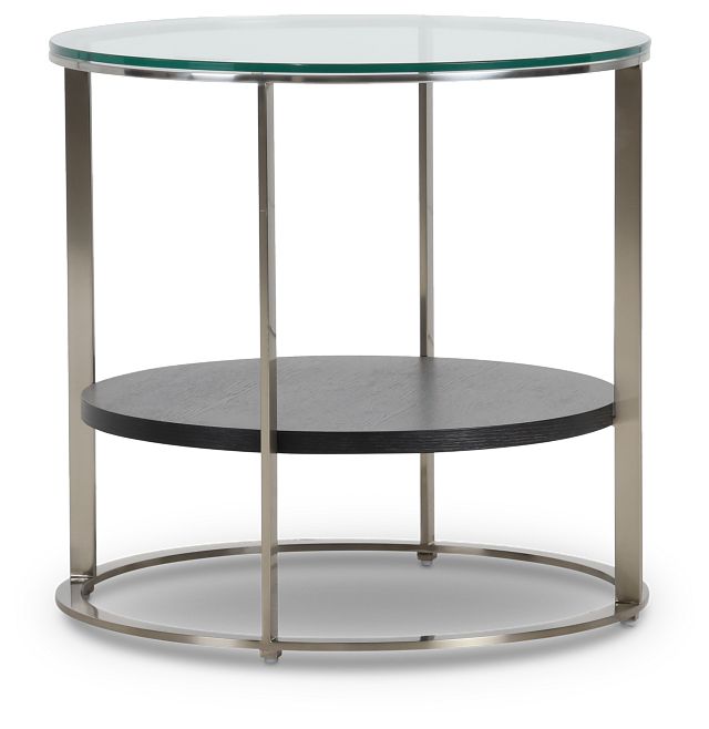 Lafayette Silver Glass End Table (2)