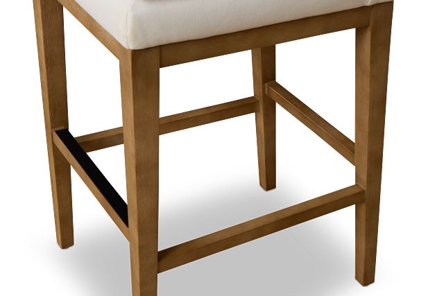 Nixon White 30" Upholstered Barstool