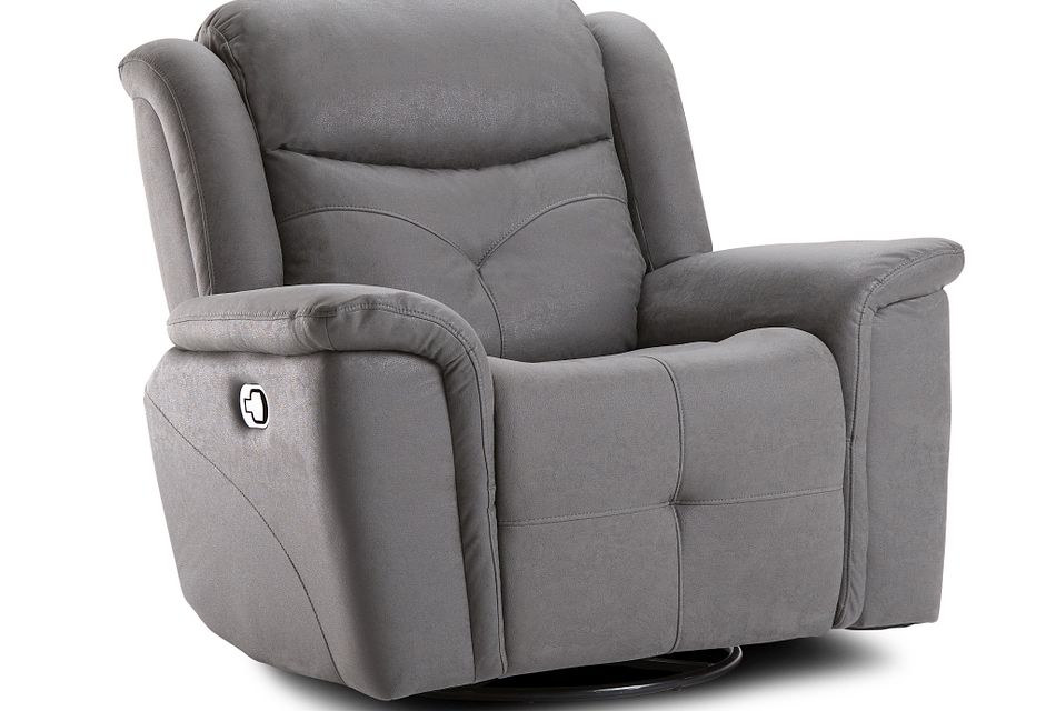 gray swivel glider recliner