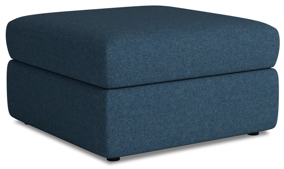 Citymod Blue Fabric Storage Ottoman