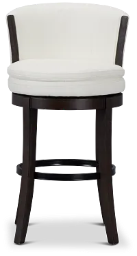 Vance White Micro 30" Swivel Barstool