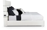 Miami White Uph Platform Bed