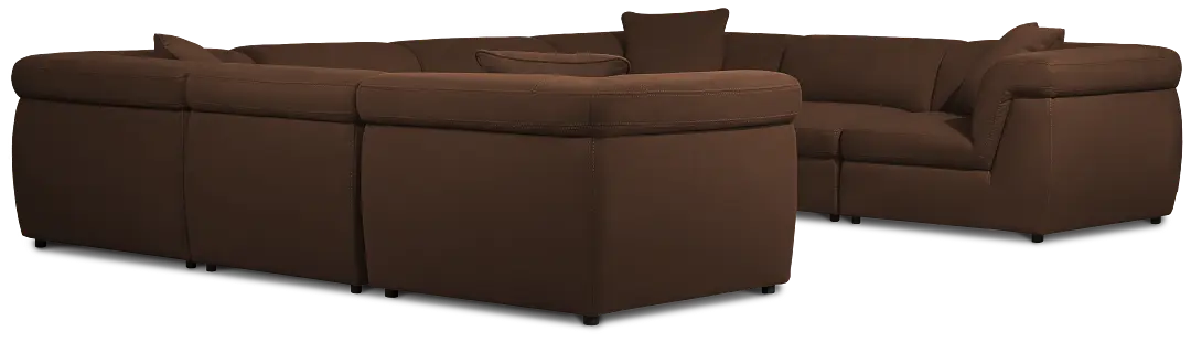 Aria Dark Brown Micro Immersive 8-piece Modular Sectional W/2 Speakers Aria Dark Brown Micro Immersive 8-piece Modular Sectional W/2 Speakers