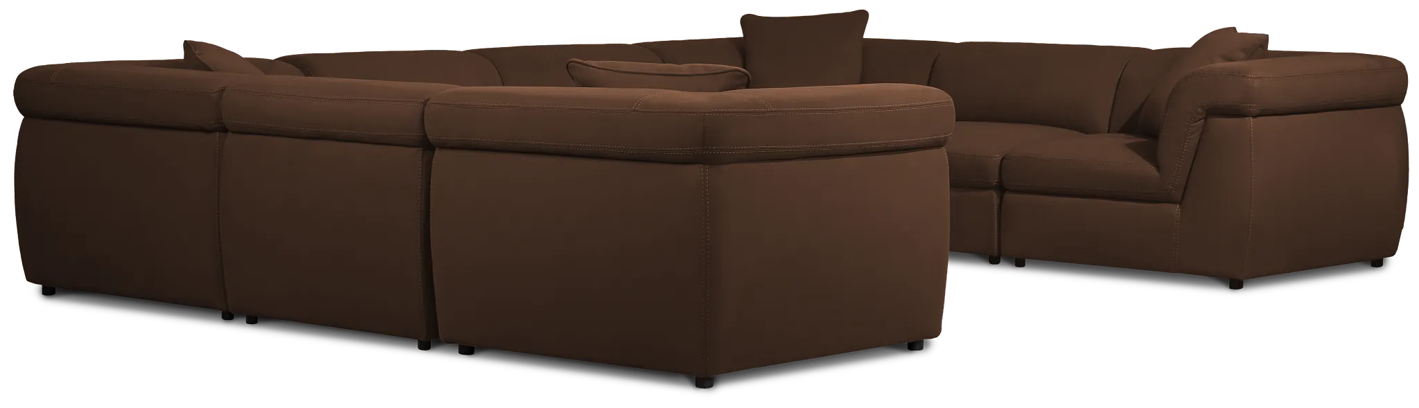 Aria Dark Brown Micro Immersive 8-piece Modular Sectional W/2 Speakers