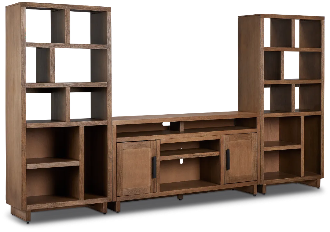 Richmond Light Tone 64" Open Pier Entertainment Wall